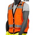 Majestic 75-3208 Xl Hd Hi-Vis Org Safety Vestclsii8pocket SP-MLE619317